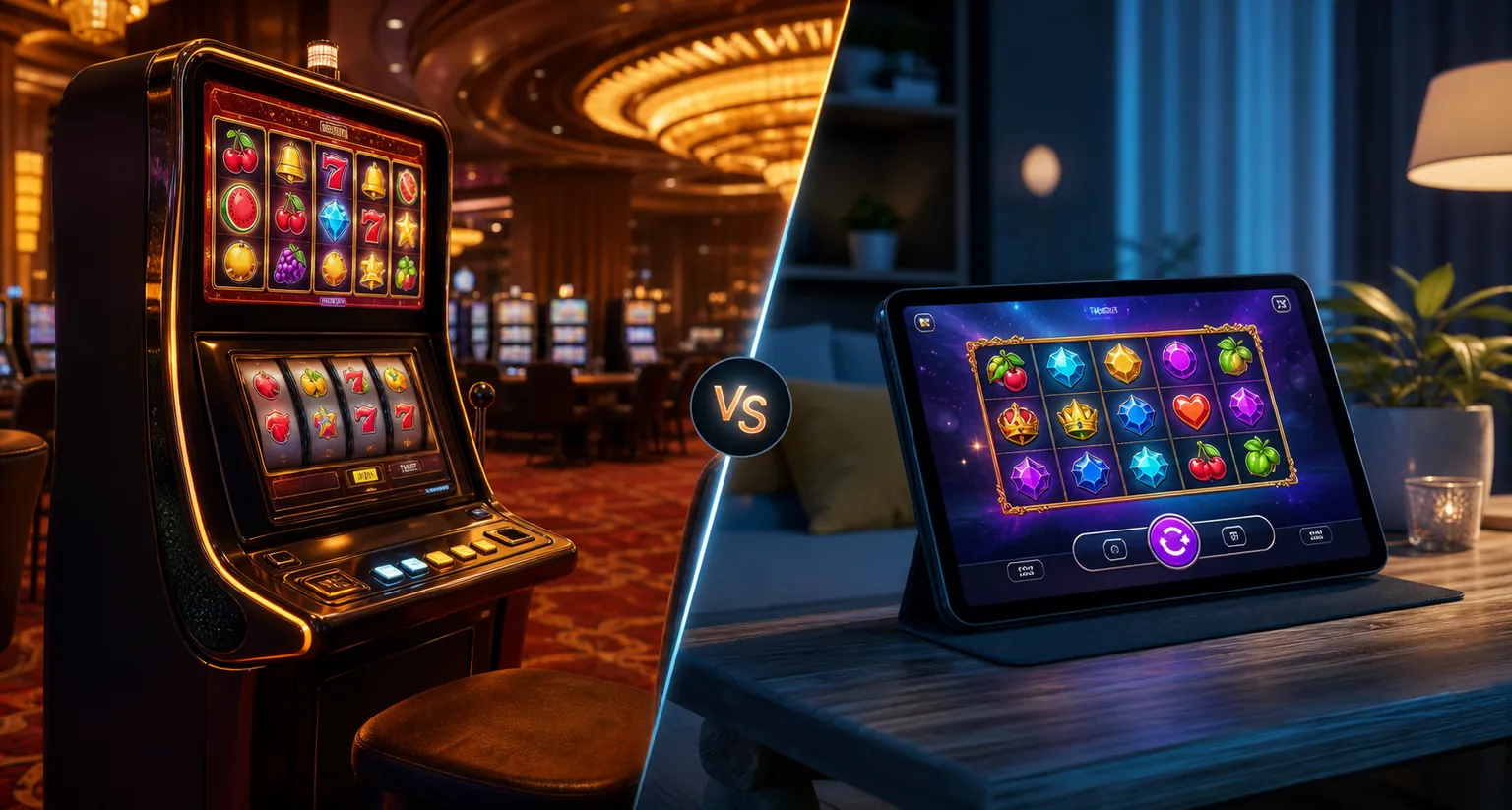 Minh họa cho Góc Nhìn 789K: Slot Tại Casino Truyền Thống Và Slot Trực Tuyến Khác Nhau Ra Sao?